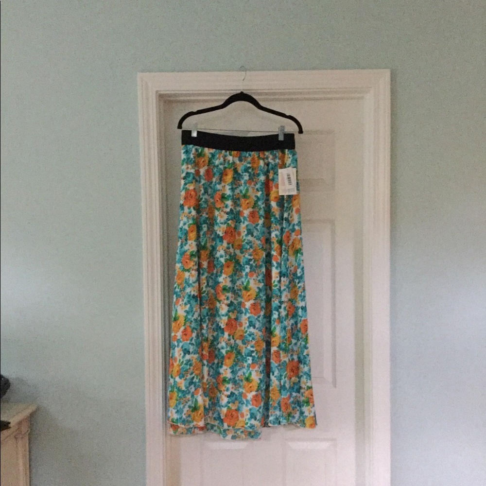 Bright colorful maxi skirt